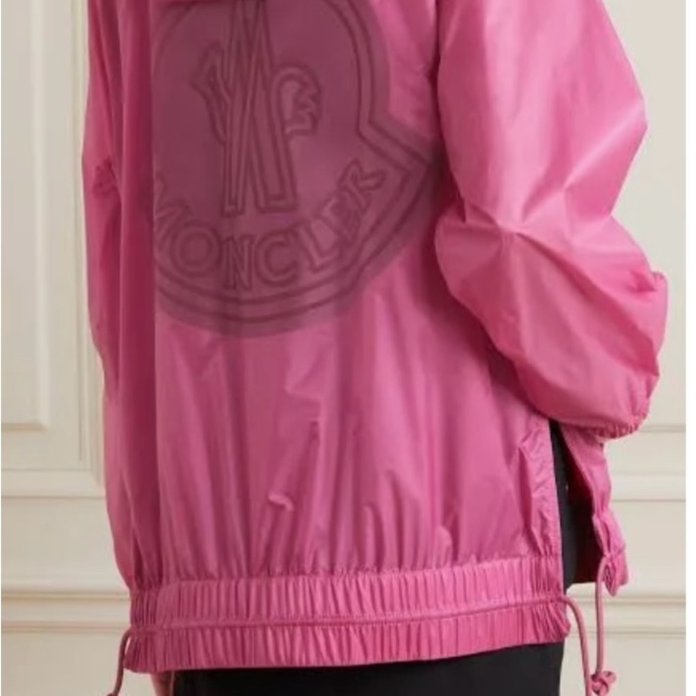 Moncler Pink Utility Jacket with Stand-Up Collar